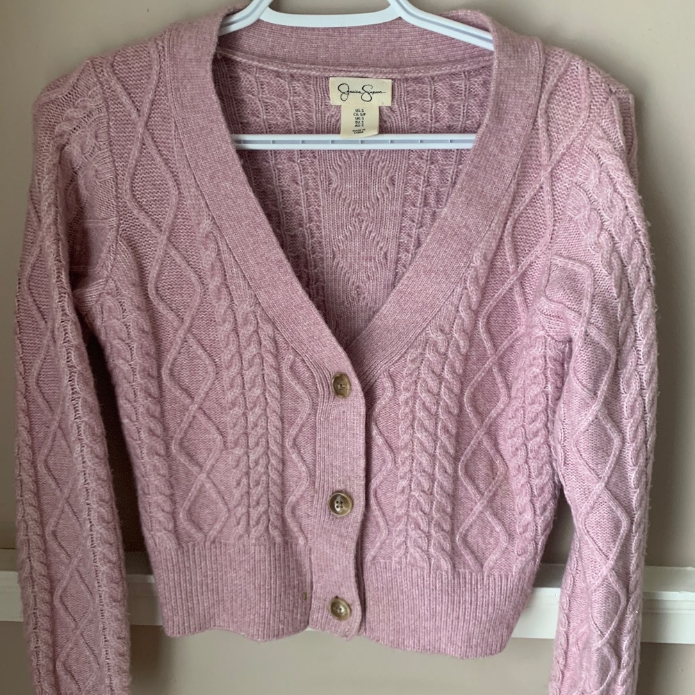 Pink cardigan small
